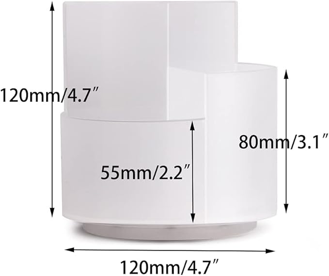 Rotating Pen Holder 3 Compartments, School Supplies Organizer for Pen, Colored Pencil, Art Brushes, Desktop Storage Box in Classroom & Art Studio, Gift for Teachers, Classmates, and Friends