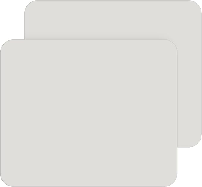 2pcs Small Silicone Mats for Crafts, Multi-Purpose Counter Pad Placemat Table Mat for Epoxy Resin Molds, DIY Art Crafts, Kitchen,Dining (9.45x7.87 inches)(Gray)