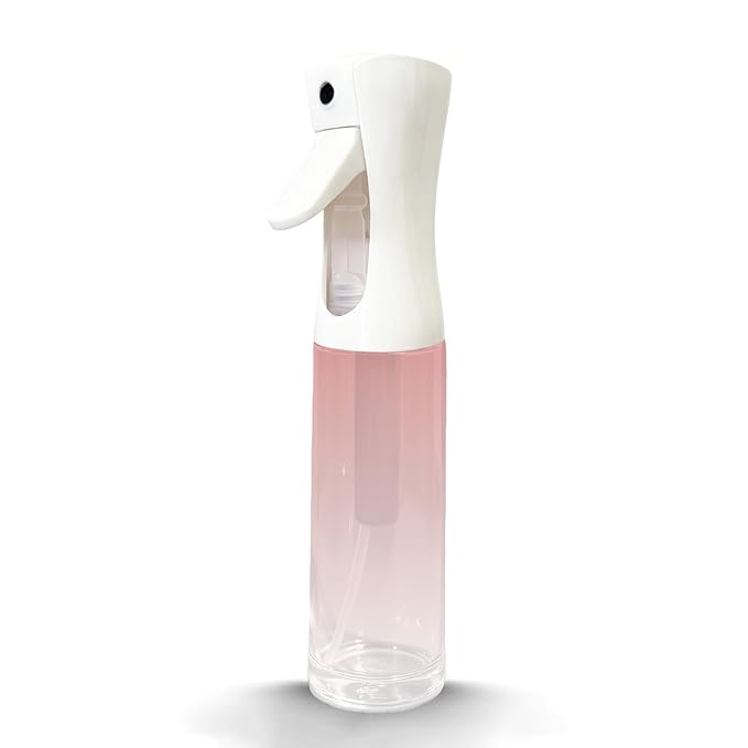 Spray Bottle for Hair (10.15OZ /300ML) Continuous Ultra Fine Mist Sprayer for Hair, Salons, Barber, Plants, Skin Care, Gradient Pink