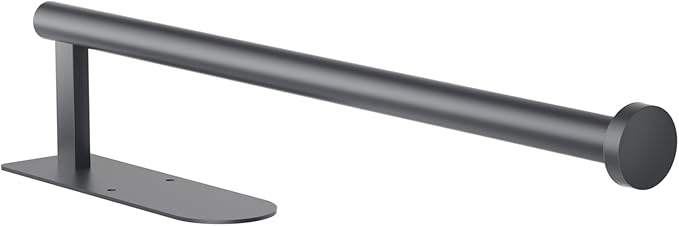 Paper Towel Holder, Self Adhesive or Screw Mounting, Paper Towel Holder Wall Mount, SUS304 Grey Stainless Steel Under Cabinet for Kitchen, Counter, Cabinet, Bathroom