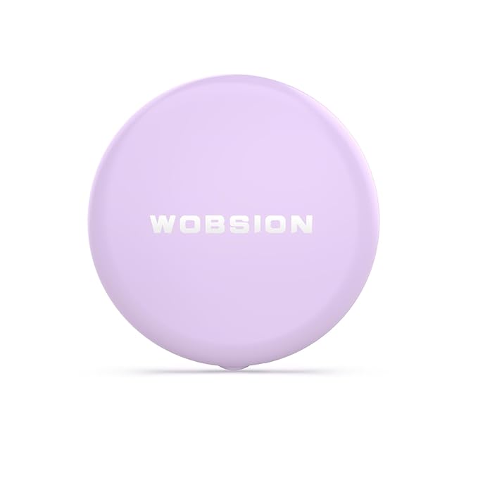 WOBSION Travel Compact Mirror,Portable 1x/10x LED Makeup Mirror with Magnification,Handheld 2-Sided Pocket Mirror, 3.5in Small Mirror for Purse,Handbag,Gift,Purple