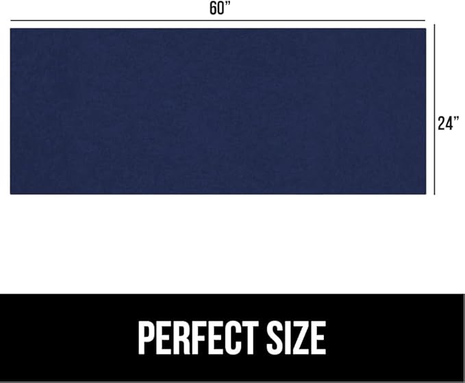 GORILLA GRIP LeakGuard Non-Adhesive Under Sink Mat for Kitchen Cabinet, 24x60, Waterproof Quick Dry Shelf Liner, Durable Absorbent Felt Mats for Bathroom Sinks, Cabinets, Dresser, Easy to Trim, Navy