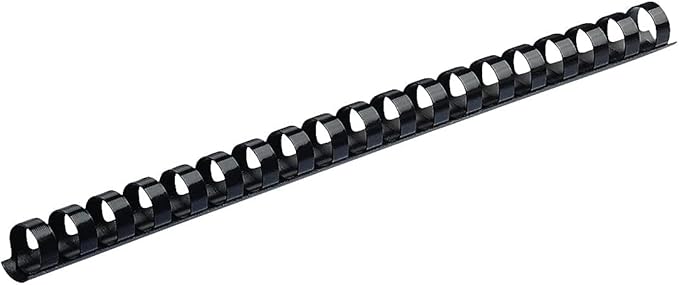 Fellowes "Fellowes 52327, Plastic Combs - Round Back, 100 Pack, Black, "5/8"",120 Sheet Capacity"
