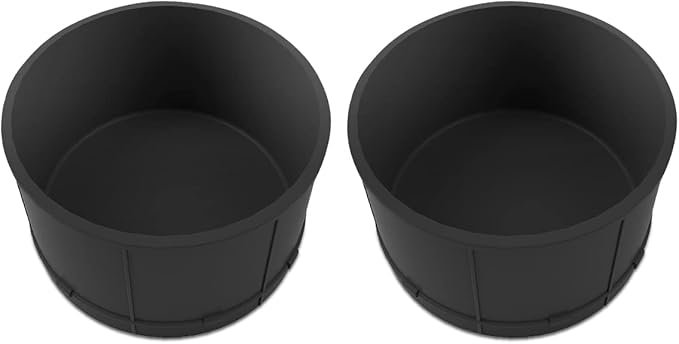 Rear of Center Console Cup Holder for Ford F150 2004-2014 Non-Flow Through Console Cup Holder Replacement Insert for F150 2004-2014 TPE Drink Bottle Holder 2PCS (Without Flow Through Console)