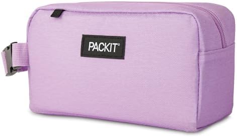 PackIt Freezable Small Insulated Snack Box, Lavender, with EcoFreeze Technology (Built-in Ice Pack), Mini Cooler or Small Lunch Bag, For Fresh Snacks On the Go, for Work, Gym, or Travel