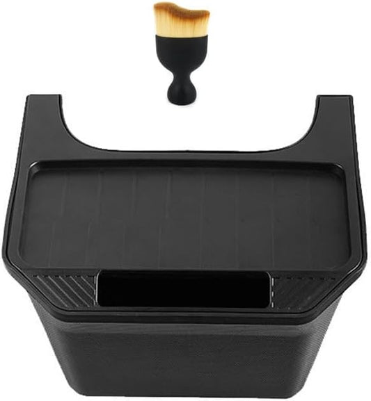 LHYUSHUN Upgrade Tesla Model Y Silicone Trash Can，Rear Center Console Organizer & Backseat Storage Box,Car Garbage Can Bin for 2020-2025 Tesla Model Y Accessories