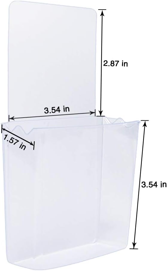 Remote Holder Wall Mount Damage-Free (2 Pack), Clear and Strong Self-adhesive Universal Media Organizer Storage Box for Mobile Phone,Remote Control,Keys,Pens etc