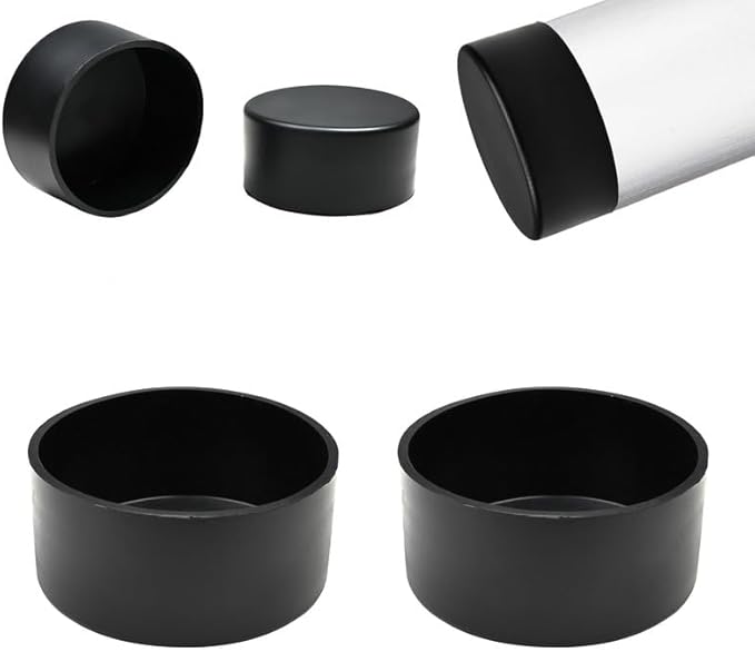 EASYEAH 3" (76.5mm) Silicone Chair Leg Floor Protectors, Rubber Chair Leg Caps, Non-Slip Furniture Pads Round Chair Feet Covers End Caps for Hardwood Floors, Patio & Table Foots, White (2PCS)