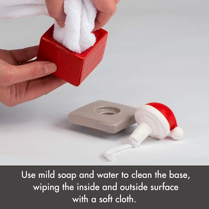 Ellia, Santa Porcelain Aroma Diffuser, Holiday Décor for Essential Oils