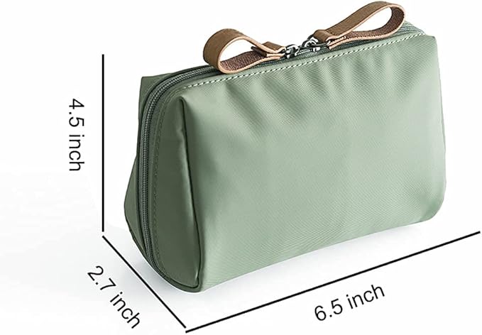 Small Makeup Bag for Purse, Makeup Pouch Small Cosmetic Bag Mini Portable Handbag for Women and Girls (Black)