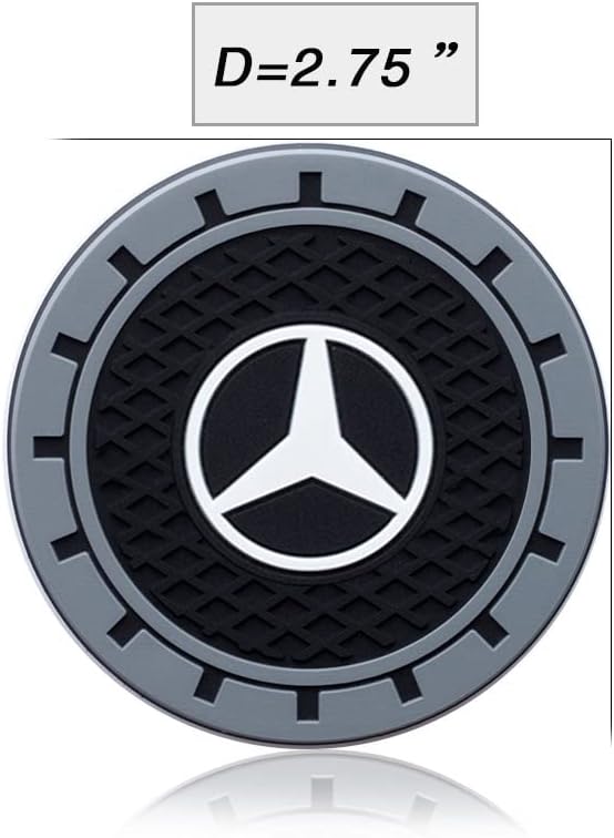 for Mercedes Benz Car Cup Holder Coaster, Auto Cup Holder Insert Coaster Compatible with Mercedes Benz C E S M Serie CLK GLK GL AB AMG GLS GLE AMG, 2PCS
