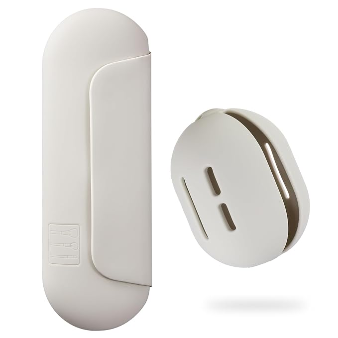 2 IN 1 Silicone Makeup Brush Holder with Beauty Make Up Sponge Case：Soft Portable Cosmetic Face Brushes Holder with Upgrade Anti-Fall Out Magnetic Closure - Starlight