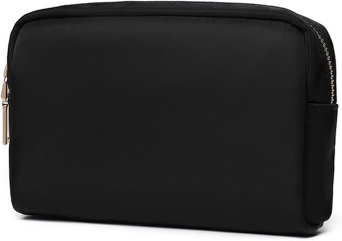 Waterproof Makeup Bag Large Capacity Women's Classic Black Wash Bag Adjustable Partition Wash Bag Brush and Cosmetic Carrying Bag…