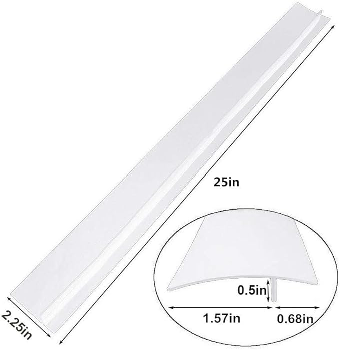 Stove Gap Covers Kitchen Counter Gap Covers 25 Inch, 2 Pack Heat Resistant Oven Gap Filler Seals Gaps Between Stovetop and Counter, Easy to Clean, White