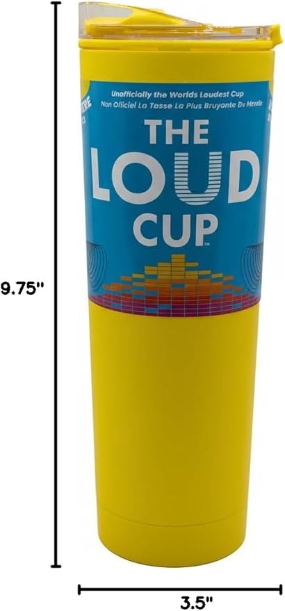 The LoudCup Blow Horn Tumbler, Cheer & Sip 2-in-1 Reusable Water Bottle with Built-In Horn for Sports Games, Tailgates, Parties & Events, BPA-Free