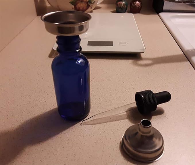 12 Pcs Stainless Steel Mini Funnels 1.25 Inch for Miniature Bottles, Essential Oil Bottles, Amber Bottles, Flasks, DIY Lipbalms, Cooking Spices Liquids, Homemade Make-Up Fillers (12 Pack)