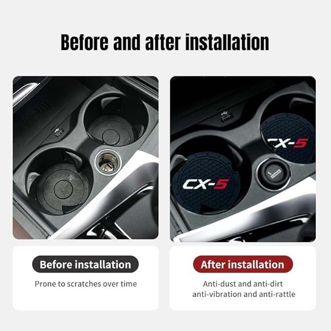 Car Cup Holder Coasters, 2PCS 2.75 Inch Coasters for Mazda CX5 Accessories