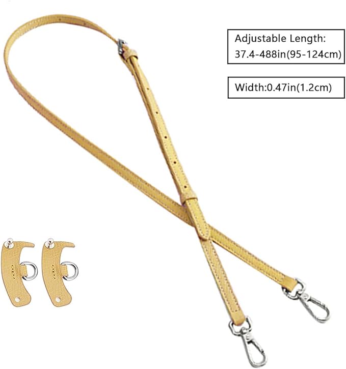 Jiesinlov Leather Bag Shoulder Strap Replacement Crossbody Adjustable Conversion Kit Fit for Mini Pouch