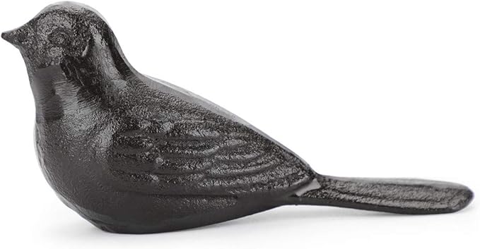 Sumnacon Cast Iron Cute Bird Door Stop - Heavy Duty Rustic Door Stopper Avoid Drilling Holes, Vintage Iron Door Wedge on All Floor Surfaces for Home Office Commercial Industrial