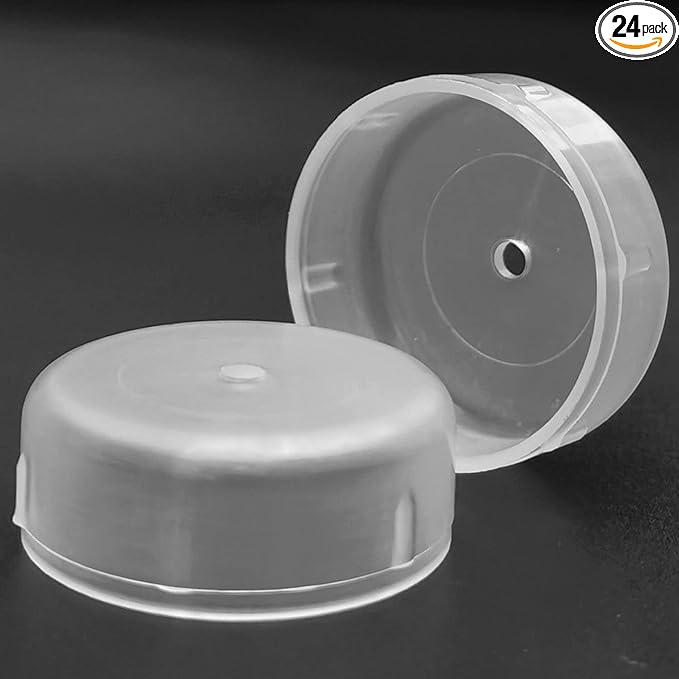 24 Pack 1.25" Wrought Iron Patio Furniture Glides Outdoor Chair Leg Floor Protectors-Clear…