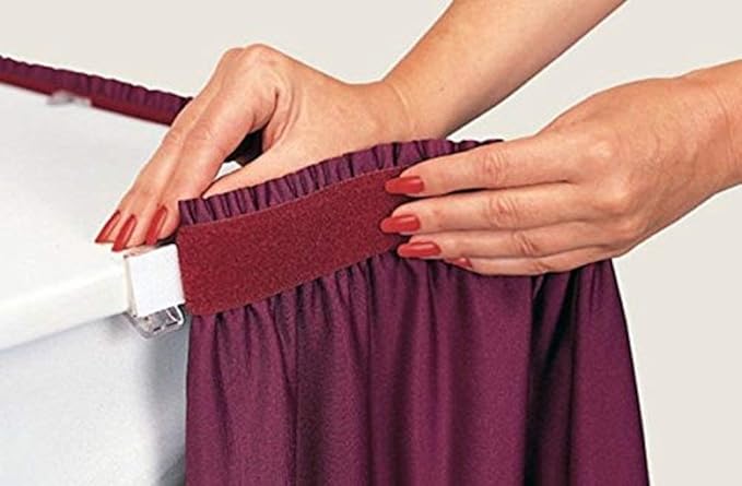 NAVADEAL Table Skirting Clips Tablecloth Clips for Table 1" - 1 1/4" with Hook and Loop | Pack of 25 | Great for Wedding Home Meeting Party Picnic Patio Banquet Indoor Outdoor Events