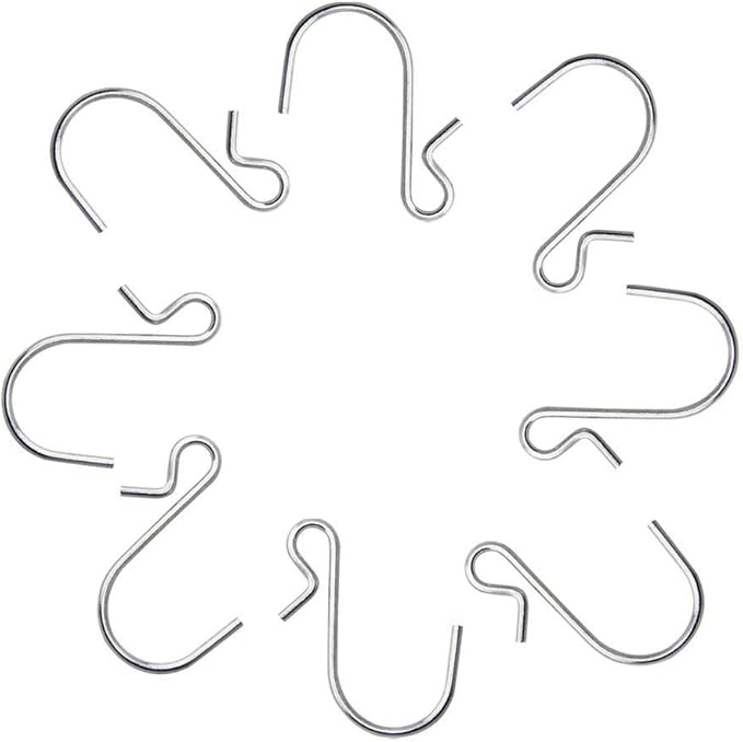 HNYYZL 20 Pack S Shaped Hooks Stainless Steel Metal Hangers Hanging Hooks for DIY Crafts, Hanging Jewelry, Key Chain, Tags, Fishing Lure, Net Equipment