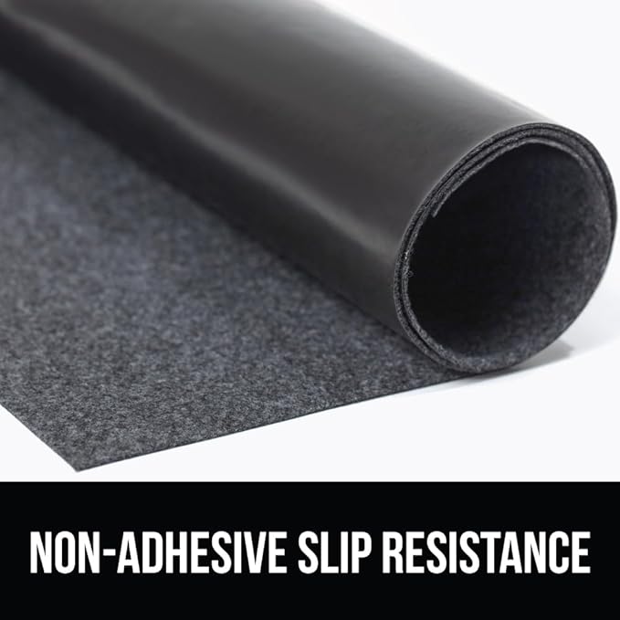 GORILLA GRIP LeakGuard Non-Adhesive Under Sink Mat for Kitchen Cabinet, 24x60, Waterproof Quick Dry Shelf Liner, Durable Absorbent Felt Mats for Bathroom Sinks, Cabinets, Dresser, Easy Trim, Charcoal