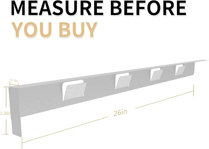 Stove Gap Covers 316 Stainless Steel,2 Pack 23.6-26" Trimmable Stove Gap Filler,Heat Resistant Stove Gap Guards,Between Stove and Counter Slide In Range Trim Kit for Kitchen,Silver