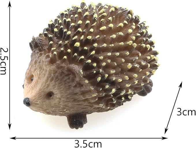 2Pcs Mini Hedgehog Resin Figurines,Lively Animal Statues for Fairy Gardens, Bonsai and Plant Pots,Micro Landscape Decor, Miniature Wild Sculptures for DIY Craft and Home Decor