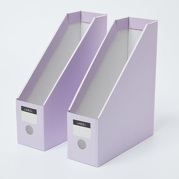 Y YOMA Cardboard File Magazine Holder, Pastel Color, 6 Pack Desktop Binder Holder with Labels Vertical File Storage Foldable Organizer Box, for Office Classroom Home Workspace
