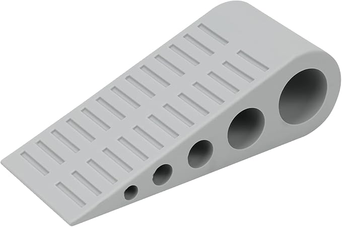 1.9 Inches Heavy Duty Door Stopper, Rubber Door Stop, Door Stoppers for Bottom of Door, Large Door Stopper Wedge for Home Office School (Grey)