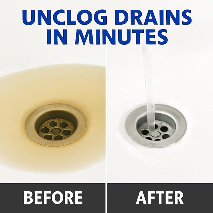 Drain Snake Clog Remover 10 Ft Flexible Metal Plumbing Snake for Sink, Shower, Tub & Bathroom Drain – Removes Hair & Grease – No Chemical Drain Cleaners Needed