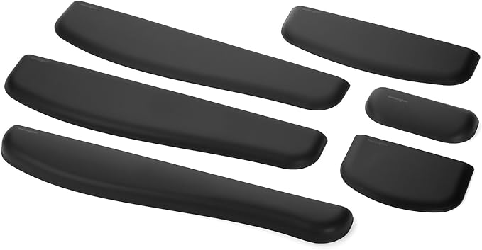 Kensington ErgoSoft Wrist Rest for Slim, Compact Keyboards, Black (K52801WW), 3.9 x 0.4 x 11.1 inches