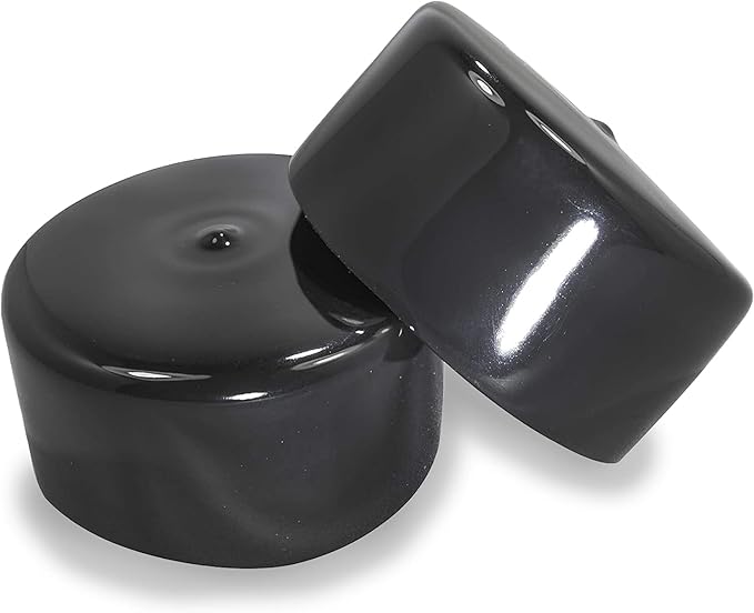 Made in USA Prescott Plastics 3" Inch Round Vinyl Plug Insert (50 Pack), Rubber Flexible Tall End Cap for Metal Tubing, Fence, Glide Insert for Pipe Post and Furniture