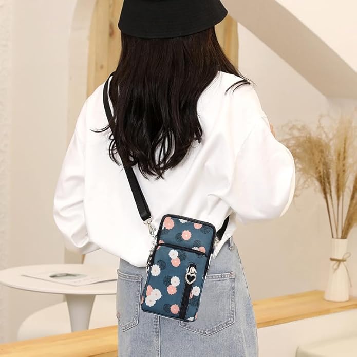 JANKS Small Crossbody Bag for Women - Mini Phone Purses with Crossbody Strap and Wallet - Nylon Arm Bag