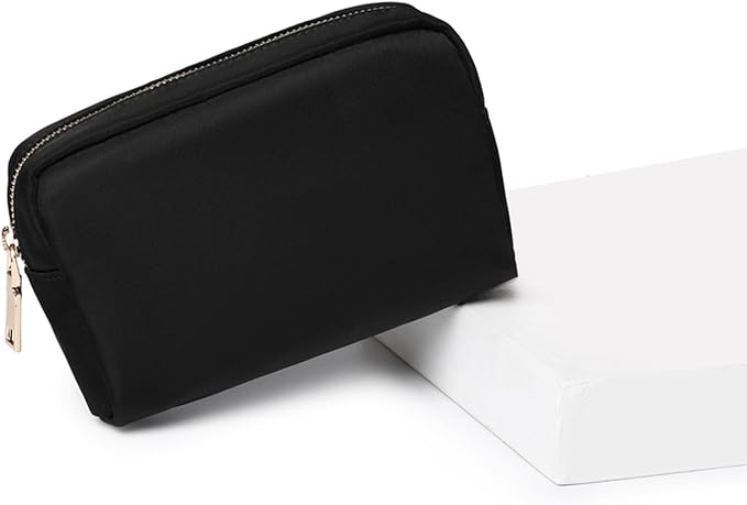 Waterproof Makeup Bag Large Capacity Women's Classic Black Wash Bag Adjustable Partition Wash Bag Brush and Cosmetic Carrying Bag…