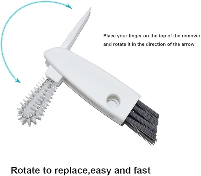 Tiny Cleaning Brush-Mini Multi-Functional Crevice Cleaning Brush, Water Bottle Cleaning Tools for Bottle Cup,Nursing Bottle Cup-1 Pack (Black)…