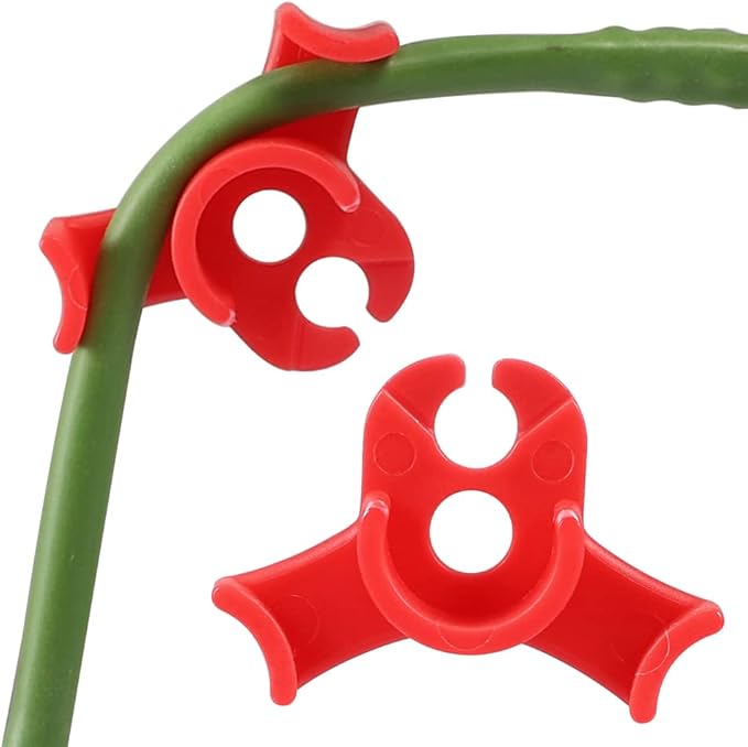 30 Pack Plant Bender Angle Adjustable Plant Training Clips Low Stress Training Clips 90 Degrees Plant Stem(Circle Style,Red)