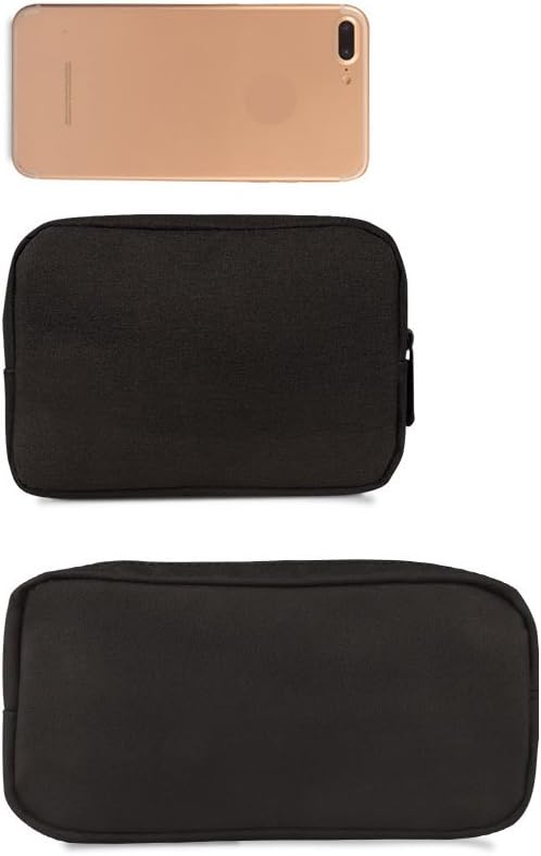 Universal Electronics/Accessories Soft Carrying Case Bag, Durable & Light-weight,Suitable for Out-going, Business, Travel and Cosmetics Kit (Small+Big-Black)
