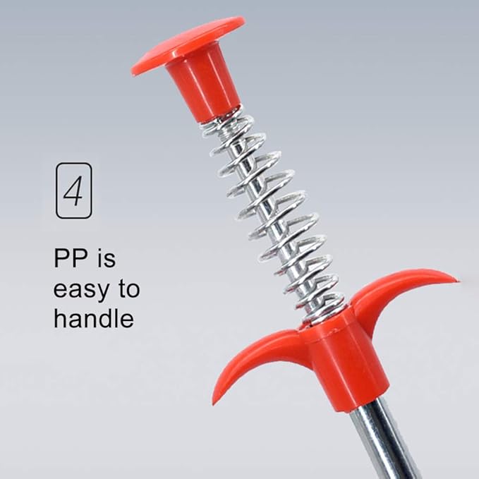 Plumbing Grabber, Sink Grabber, Flexible Grabber Claw Pick Up Reacher Tool with 4 Claws, Bendable Hose Pickup Reaching Tool for Litter Pick, Home Sink, Drains, Toilets (SIZE:24 Inches)