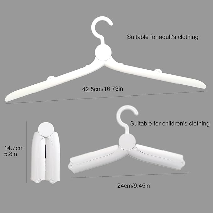 4pcs Foldable Hanger Travel Clothes-Hanger Portable Mini Drying Rack for Trips
