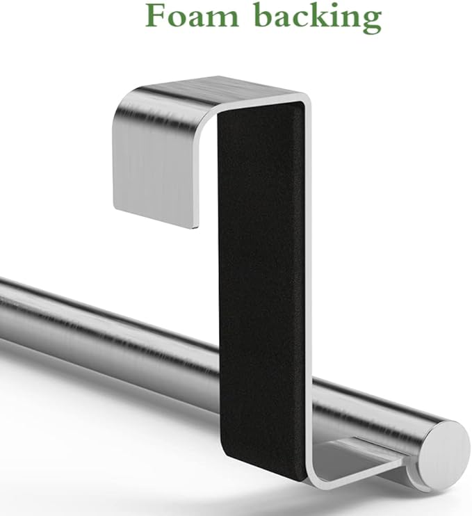 Towel Rack for Cabinet, Strong Steel Kitchen Over Cabinet Towel Bar Holder, 9" Wide - 2 Pack