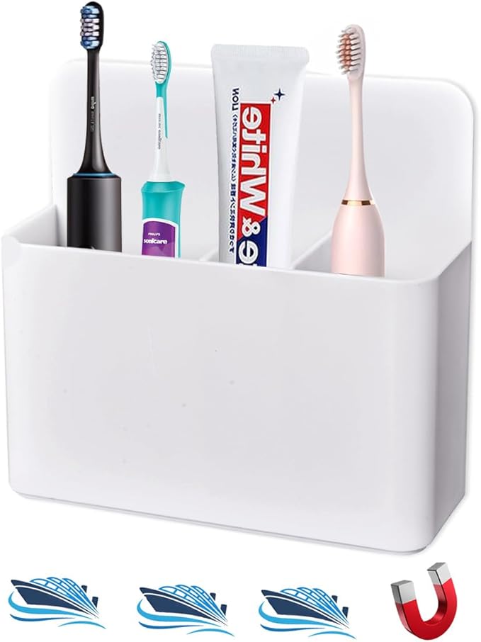 Magnetic Toothbrush Holder for Cruise Essentials, Wall Mounted Organizer for Caribbean/Alaska Cruise Essentials, Cruise Ship Essentials and Must Haves