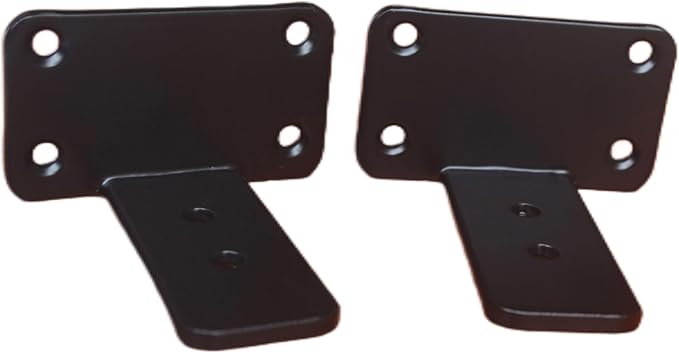 2 Pack - 4 inch Black Hidden L Shelf Bracket (1/5 Inch Thicked) Iron Floating Shelf Brackets Rustic Industrial Metal Brackets for Shelf Support