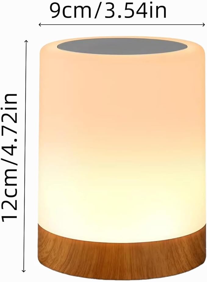 2-Pack Night Light,LED Touch Bedside Table Lamp,Touch Lamp for Bedrooms Living Room Portable Table Bedside Lamps with Rechargeable Internal Battery Warm White Light RGB Color Changing Night Light