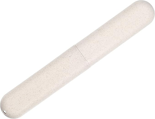 VOCOSTE 1pcs, Traveling Toothbrush Holders Case, PP Toothbrush Case for Travel Business, Beige, 8.07''x1.22''x0.83''