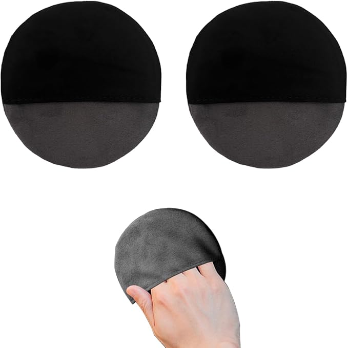 2PCS Car Screen Cleaner, 4.33"×4.33" Round Microfiber Cloth Auto Cleaning Wipes, Reusable Non-Scratch Touchscreen Cleaning Pad for Dashboard LCD Display Laptop, Car Accessories