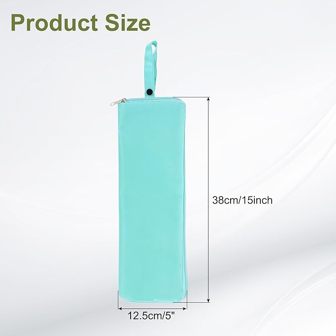 uxcell Wet Umbrellas Bag, 15 x 5 Inch Waterproof Oxford Cloth Reversible Umbrellas Sleeve Cover Portable Waterproof Case for Wet Travel Folding Umbrellas Travel Home Outdoor, Light Blue