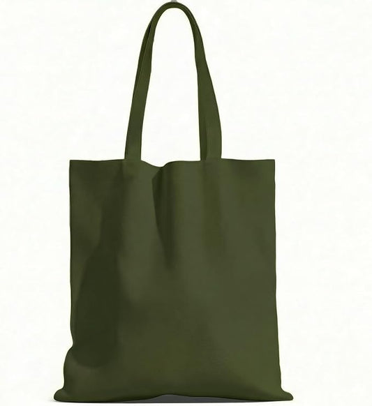1 Pack Available Premium Canvas Reusable Tote Gift Bags,Made of Natural Canvas with Handle,Work,DIY,Shopping(Olive Green)
