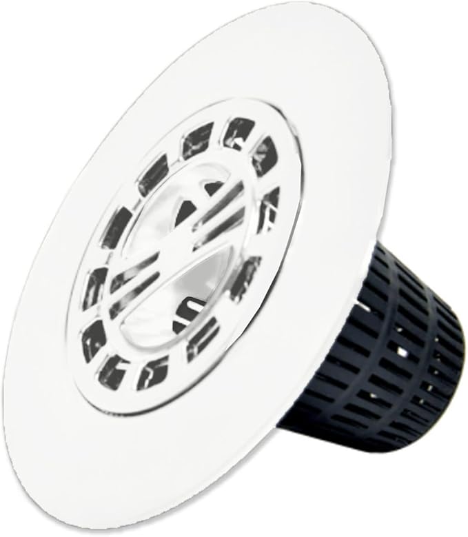 DANCO Hair Catcher for Stand-Alone Shower Drain Cover | 3-inch Shower Drain Openings | Strainer Snare | White (10533) (Pack of 2)